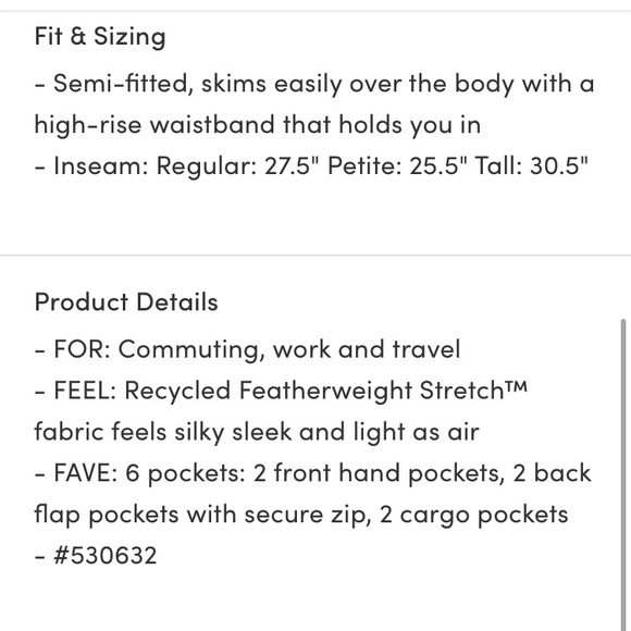 NWOT Athleta Uptown Ankle Pant Black - Picture 9 of 9